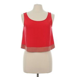 BB Dakota Women's Red Cropped Sleeveless Tank Top